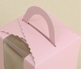Tipo material transparente del PVC de la fuente al por mayor de China que empaqueta la caja de torta de la caja plástica para la torta de cumpleaños con bageas de la cinta
