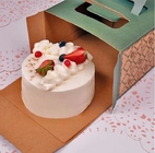 6&quot; 8&quot; 10&quot; 12&quot; 14&quot; blancos llanos diseño su caja de torta pesada del animal doméstico duro claro, caja de torta blanca de encargo al por mayor de la cartulina con w