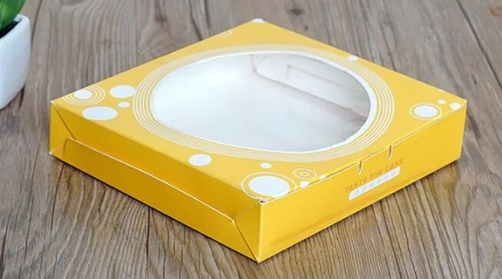 Galleta de la ventana del papel de Kraft/caja claras de la galleta/de torta, venta al por mayor de papel revestida de la caja de torta de la cartulina de lujo de lujo por encargo