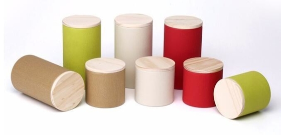 La cartulina exquisita de empaquetado respetuosa del medio ambiente del tubo del papel del regalo del tubo del papel de Kraft para el té que embalaba, hoja de encargo del extremo superior alineó el kr