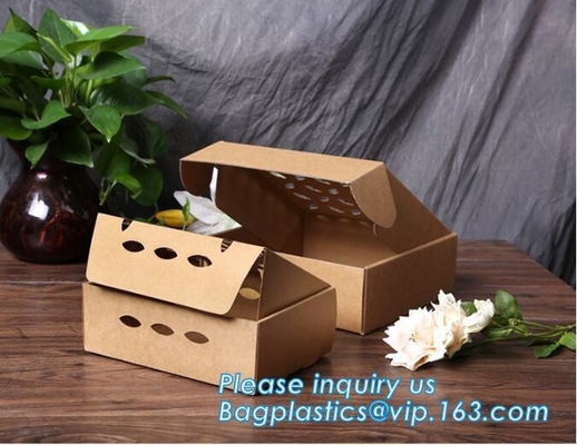caja de empaquetado de la nuez de papel, perno acanalado y caja de empaquetado de la nuez, caja de regalo de papel de Kraft con el levantar claro de la ventana del pvc para el Ca