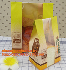 confitería de empaquetado de la charcutería de la panadería de la bolsa de papel impermeable a la grasa de la bolsa de papel de la manija de la bolsa de papel del regalo, harina de los alimentos integrales/azúcar
