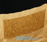 La bolsa de plástico de Eco Logo Custom Printed Clear Bread con la ventana, bolsa de papel disponible del pan de la aduana del fabricante de China, bageas