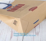 bolsos de empaquetado impresos de encargo de lujo del regalo del papel, soporte biodegradable del PLA del rasgón fácil del sello de la seguridad encima del bolso de papel del pan de Kraft