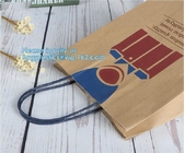 bolsos de empaquetado impresos de encargo de lujo del regalo del papel, soporte biodegradable del PLA del rasgón fácil del sello de la seguridad encima del bolso de papel del pan de Kraft