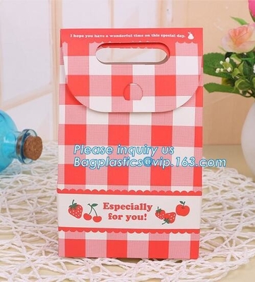 La prenda impermeable modificada para requisitos particulares impresa de la boda de Kraft del arte apelmaza el bolso del regalo del papel de la comida del pan que hace compras, blanco de la categoría alimenticia de la fábrica del OEM