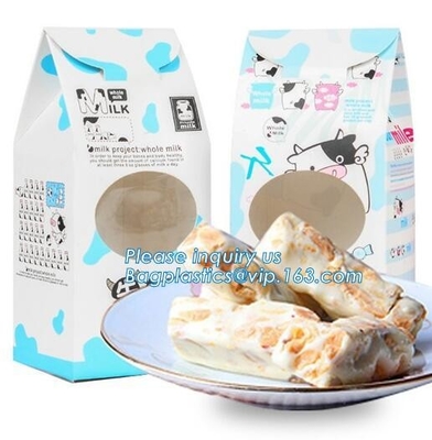 bolso de la bolsa plástica de la comida, bolsa de papel de Kraft para el acondicionamiento de los alimentos, bolsa de papel promocional de encargo del embalaje del pan Kraft, bagease