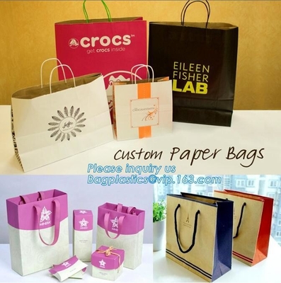 Empaquetado amistoso de la bolsa/de los snacks de papel del pan de ECO/bolsas de papel de Brown Kraft, Kr de Logo Cloth Foods Bread Packaging Brown de la impresión