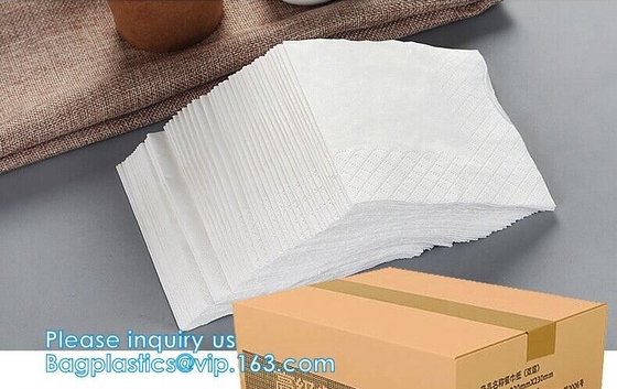 Servilleta disponible de papel de Indonesia del papel seda, servilleta de papel elegante de Logo Printed Cocktail Paper Serviettes, bagease, pac