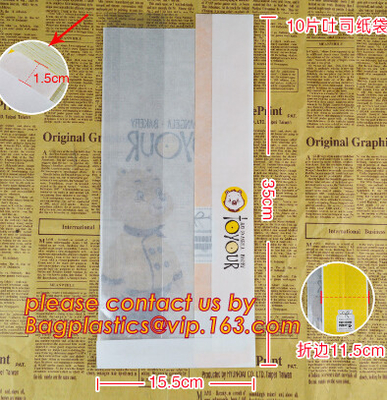 La comida profesional Opp seguro que las bolsas de papel claras de la ventana en offset la impresión, parte inferior del bloque del OEM empaqueta los bolsos de Tin Tie White Paper con