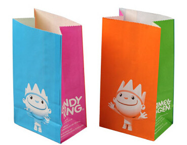 hecho en el barniz brillante a todo color de China que imprimía la bolsa de papel de los alimentos de preparación rápida, la categoría alimenticia de alta calidad modificó el kraf blanco del tamaño para requisitos particulares