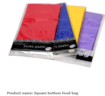 BOLSAS DE PAPEL RECICLABLES del EMBALAJE del BOCADO de la CATEGORÍA ALIMENTICIA, bolsa de papel de la comida de Kraft de la categoría alimenticia, aduana barata del proveedor de China llevarse