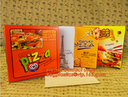 La cartulina acanalada impresa aduana recicla la caja de papel de encargo de la pizza de Kraft de la caja de la pizza del papel, caja de los alimentos de preparación rápida