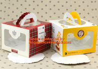 Cajas de torta de papel disponibles de cumpleaños de la cartulina, caja de torta blanca de la panadería del papel de la cartulina del acondicionamiento de los alimentos con buena calidad