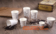 Taza de café de papel de encargo disponible económica 8oz, tazas de papel vendedoras calientes de la bebida, manga de la taza, sle de papel de encargo de la taza de café