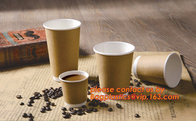 Taza de café de papel de encargo disponible económica 8oz, tazas de papel vendedoras calientes de la bebida, manga de la taza, sle de papel de encargo de la taza de café