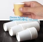 Por encargo llévese las tazas de papel disponibles del café biodegradable del PLA, taza biodegradable completamente almacenada PACKAG de papel de la ondulación