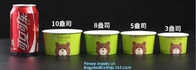 Taza biodegradable 7oz, tazas de papel disponibles vendedoras superiores de papel del gelato para el helado, bagease caliente de la taza de papel del helado de la venta