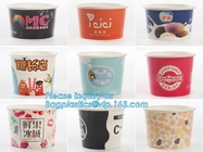 Taza biodegradable 7oz, tazas de papel disponibles vendedoras superiores de papel del gelato para el helado, bagease caliente de la taza de papel del helado de la venta