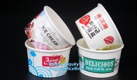Taza biodegradable abonable modificada para requisitos particulares del helado del helado del postre de 12 onzas con la tapa para el packa del bagease del helado del helado