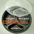 Reutilizable llévese el cuenco de ensalada plástico con la bifurcación y el vestido de la caja y del envase de fuente, disponibles se lleva la ensalada plástica