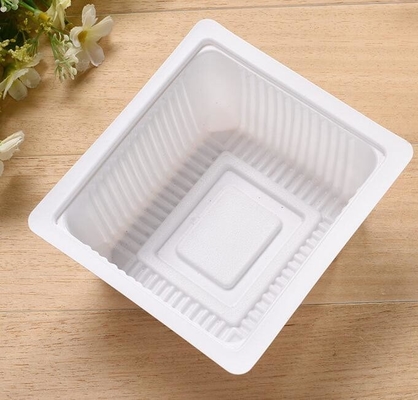 Los envases plásticos vendedores calientes del bocadillo del ANIMAL DOMÉSTICO apelmazan la caja de la comida para llevar del plástico del envase del pan con bagease combinado de la cubierta