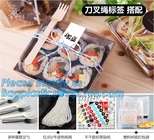 empaquetado de la caja/del sushi del susi/caja de ventana de la comida, envase de comida de la fiambrera de plástico transparente de la ampolla de la microonda de los PP con la tapa 650ml