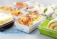 empaquetado de la caja/del sushi del susi/caja de ventana de la comida, envase de comida de la fiambrera de plástico transparente de la ampolla de la microonda de los PP con la tapa 650ml