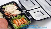 Caja plástica disponible de la entrega de la comida que imprime el sushi Tray For Food Packaging, comida plástica negra disponible material del sistema de prevención de intrusiones basado en host