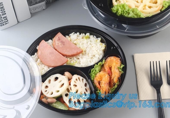 caja fuerte plástica disponible de la microonda de la bandeja de la comida, bandeja vegetal disponible del acondicionamiento de los alimentos de APET, plast rectangular absorbente de los pp