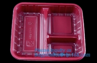 apilables libres del bpa se llevan la caja plástica del bento de la comida de 2 del compartimiento negro hermético de la microonda de la comida envases de la preparación para el niño
