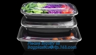 la venta directa dispoFactory plástica 3PCS selló el rizador/la caja plástica congelada de la preservación/el contenedor de almacenamiento plástico Eco de la comida