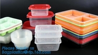 la venta directa dispoFactory plástica 3PCS selló el rizador/la caja plástica congelada de la preservación/el contenedor de almacenamiento plástico Eco de la comida