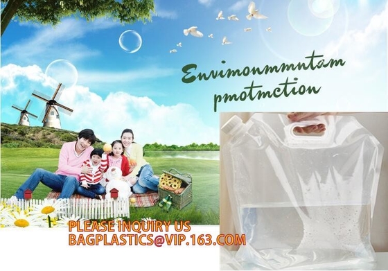 Bolso recargable del canalón del envase de plástico del apretón para el bolso de la industria química, espray plegable plástico Bottl del pesticida químico