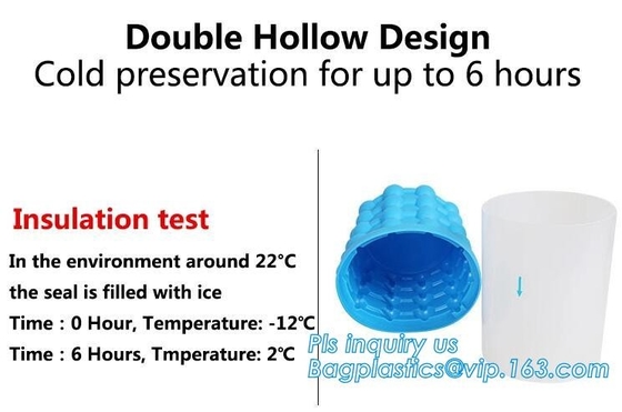 el silicón de encargo de los genios del fabricante del cubo de hielo del silicón del cubo de hielo, fábrica del barware vende el silicón inflable i del champán de la cerveza del vino
