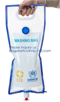 bolso de agua plástico plegable de la botella de agua plegable libre de 5L BPA para promocional/acampar/el paquete del bagease el subir/Picnic/BARBECUE