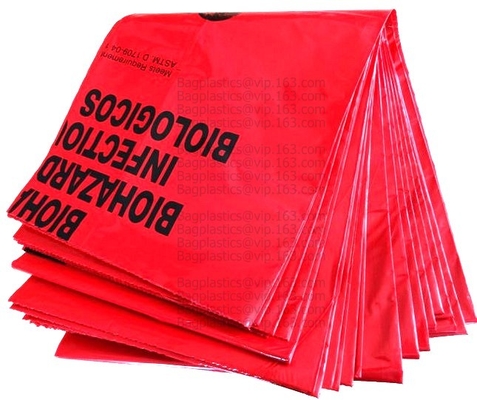Bolsos de la basura del Biohazard, basura del Biohazard, bolso de la eliminación de residuos, bolsos azules, sacos