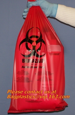 Fuentes clínicas, biohazard, bolsos del espécimen, bolsos aptos para el autoclave, sacos, bolsos inútiles citotóxicos