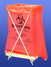 Bolso de basura inútil del Biohazard médico, bolso de basura del drawtape del biohazard, bolso de basura del hospital, bolso biológicamente peligroso de la basura, bageas