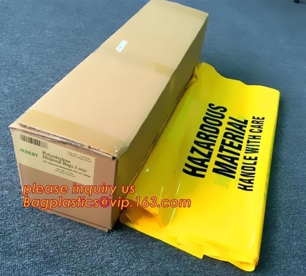 las bolsas de plástico médicas aptas para el autoclave de la basura del biohazard del ldpe para la basura clínica, esterilización médica disponible del Biohazard, h