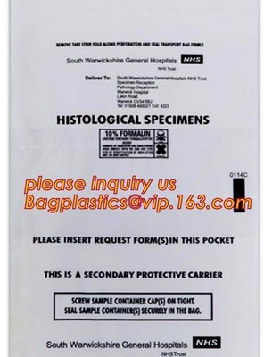 bolso inútil amarillo del hospital clínico, bolsos médicos del trazador de líneas del cubo de la basura, bolso disponible del Biohazard, basura infecciosa b del biohazard