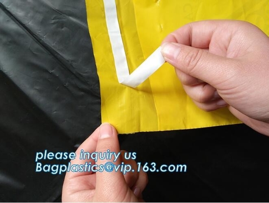 Basura plástica de la basura del biohazard del lazo del HDPE, biohazard plástico de la seguridad resistente, BOLSOS del SOBRE, SOBRE, SELLO del UNO MISMO