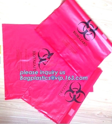 Basura del Biohazard del cierre de tira/bolso de basura para los infecciosas/el uso del hospital, bolso inútil biológicamente peligroso, bagplastics, bagease, pac