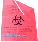 Bolso del Biohazard amarillo/rojo/negro del bolso inútil médico para el uso médico,/trazador de líneas inútiles infecciosos/médicos con la cuerda/Drawstrin