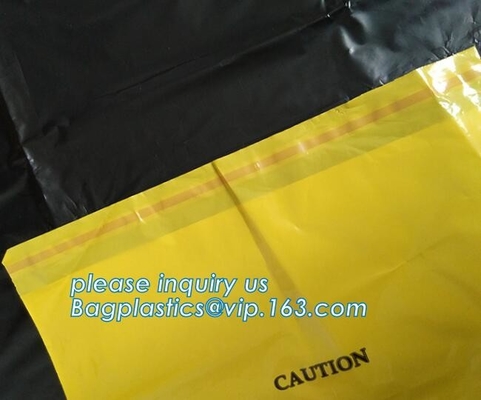 bolsa del documento del trazador de líneas de cubo de basura inútil infeccioso del biohazard, de 3 paredes o de 4 paredes, bolsos de basura de la atención sanitaria, bagplastics, bagease