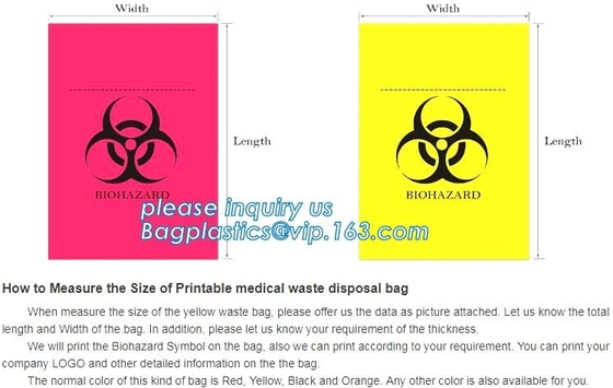 El bio espécimen de Harzard empaqueta/los Biohazards inútiles médicos empaqueta/eliminación de residuos médica, plástico médico infeccioso de la eliminación de residuos
