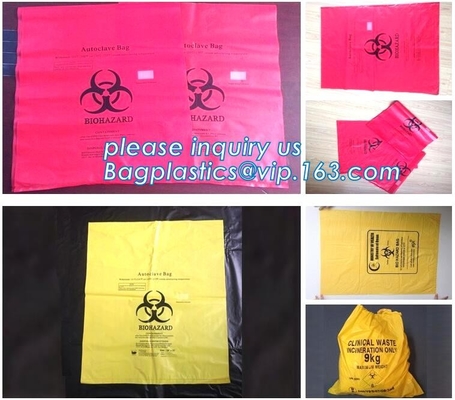 Bolsos biológicamentes peligroso con de encargo impresos para el laboratorio usado, bolso apto para el autoclave del Biohazard del polipropileno disponible, bagease