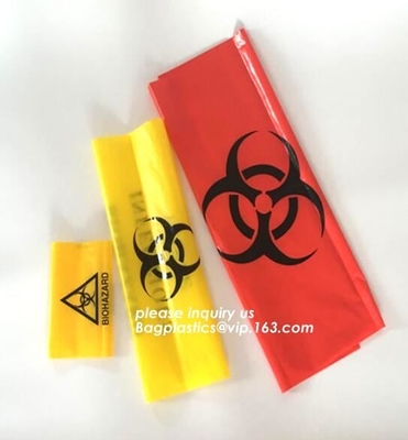 Bolso del biohazard de Safty para la basura médica, transporte reconectable, basura infecciosa, bagplastics, bagease del espécimen del biohazard