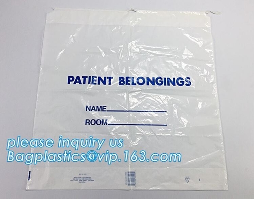 LOS BOLSOS PERSONALES DE BLEONG, BOLSOS PACIENTES, BOLSOS QUE PERTENECEN PACIENTES, DTRAWTAPE EMPAQUETAN, LOS BOLSOS DE LAZO, SECUENCIA CLOSAURE, SELLO DE LA CINTA