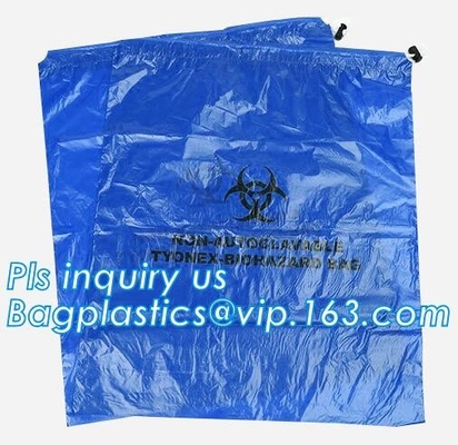 Bolsos aptos para el autoclave del Biohazard del lazo grande enorme estupendo, bolso de polietileno grueso, esterilización del vapor del bolso del polipropileno